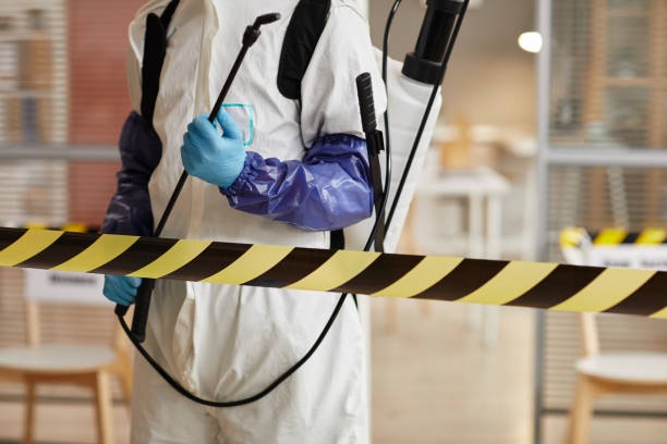 Professional Biohazard Cleanup technician working in Linden, MI